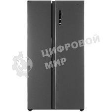 Холодильник Haier HRF-600DB7RU черный двухкамерный 388/210л морозилка сбоку, No Frost, Side by Side