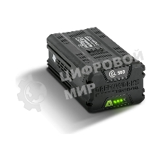 Аккумулятор GreenWorks 82V (модель G82B5) (2914607) - это литий ионная (Li-ion) батарея, силой тока 5 ампер/час и выполненная по самым передовым технологиям.Применяется в линейке всех устройств Greenworks 82V Coммercial.Аккумулятор состоит из ячеек производства японской компании LG. Ячейки этого производителя обладают самыми высокими показателями по емкости и выдаваемому напряжению, и относятся к классу A++. Батарея снабжена специальной платой управления, благодаря которой ячейки заряжаются и разряжаются равномерно и одновременно, что значительно продлевает срок жизни аккумулятора (среднее время 7 лет), а также отсутствует эффект потери мощности инструмента при разряде. Для надежной работы аккумулятор снабжен чипом, который защищает его от перезаряда, перегрева и глубокого разряда.Благодаря высокотехнологичным ячейкам, плате управления и защитному чипу, аккумулятор обладает долгим сроком службы - до 2000 циклов заряда-разряда. Корпус - ударопрочный, с прорезинен