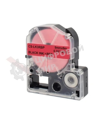 Картридж ленточный Cactus CS-LK3RBP черный, 9мм, 9м для Epson LW300/LW400/LW700/LW600P/LW1000P/K400/Z700/Z900