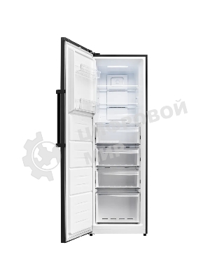 Морозильная камера Kuppersberg NFS 189 DX, High-Tech, отдельностоящая, ВхШхГ 185х60х65 см, объем 304 л, электронное управление, No Frost, LED дисплей, LED освещение, супер заморозка, инверторный компрессор, энергоэффективность А+, уровень шума 43 дБ, цвет черный