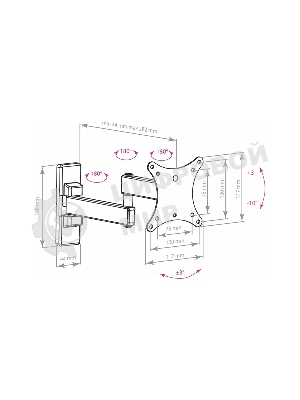 Кронштейн Arm media MARS-2 черный, 10