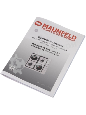 Комбинированная варочная панель Maunfeld EEHE.64.5EB/KG, 4 конфорки, эмалированная сталь, черный