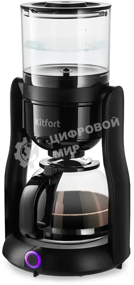 Кофеварка капельная Kitfort КТ-7136 черный, исп. кофе - молотый, 0.5 л, 680 Вт.