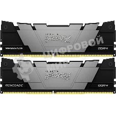 Оперативная память Kingston Fury Renegade, DDR4, 16GB (2x8GB), 4800MHz, CL19, DIMM, с радиатором, черный