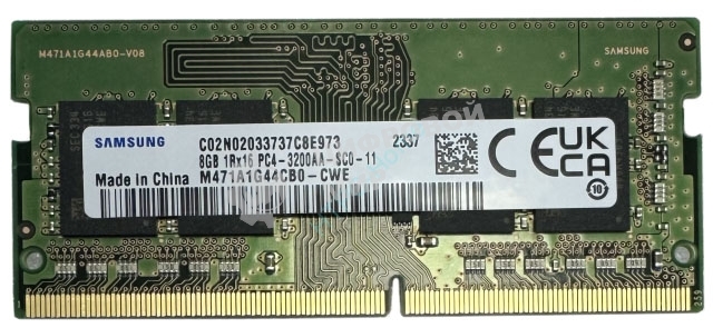 Оперативная память Samsung, DDR4, 8Gb (1x8GB), 3200MHz, CL21, SO-DIMM, OEM