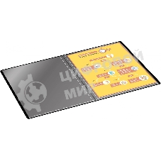 Папка с 10 прозрачными вкладками Silwerhof Eco A4, пластик, 0.5мм, черный