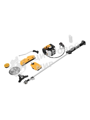 Триммер бензиновый Denzel DGT-52-PRO, анти-вибро, 52 см3, неразъем, состоит из 2 частей