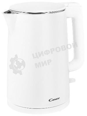 Чайник электрический Candy CK-102 1.5л. 2200Вт белый корпус: нерж.сталь/пластик