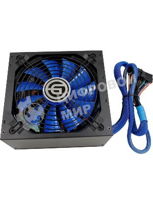 Блок питания Ginzzu MC600, 600Вт, 80 PLUS Bronze, 140мм, модульный, черный