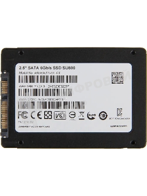 Накопитель SSD ADATA SU800, 512Gb, SATA III, 2.5
