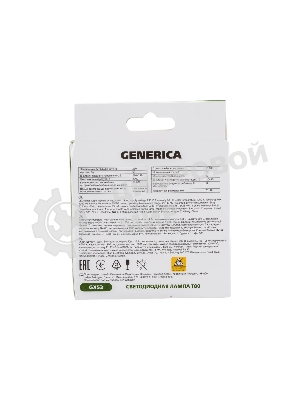 Лампа светодиодная GENERICA LL-T80-12-230-40-GX53-G T80 12Вт таблетка 4000К GX53 230В