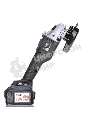 Угловая шлифовальная машина бесщеточная (болгарка) аккумуляторная KLPRO KLAT18BS-50 с регулеровкой оборотов (18В, Li-ion-2шт, 5.0Ач, 115мм, М14, 500-10000 об/мин З/У,в кейсе)