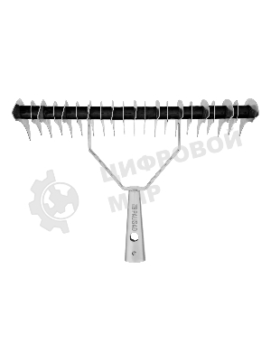 Грабли Palisad BASE двусторонние аэраторные, стальные, зубъя 11/21шт, 340 мм, без черенка