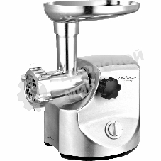 Мясорубка электрическая Pullman PL-PRO3500 серебристый, 3500 Вт, 3.5 кг/мин, реверс, металлический лоток, насадки - 8