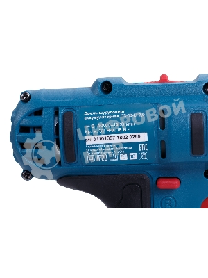 Дрель-шуруповерт Кратон CD-18-Li-2,0, 18 В, 2 Ач, 32 Нм, щеточный