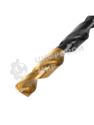 Сверло по металлу Denzel 7 мм, HSS-Tin, Golden Tip, 10 шт.