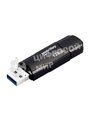 Флешка USB Smartbuy CLUE black (SB128GbCLU-K3), 128Gb, USB 3.1, R/W 40/25, черный