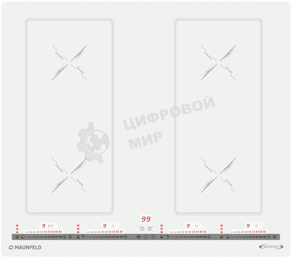 Индукционная варочная панель Maunfeld CVI594SB2BGA Inverter бежевый
