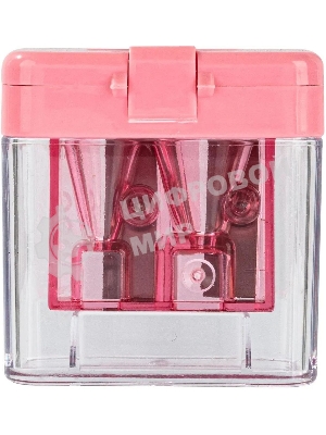 Точилка для карандашей ручная Deli E0576, 2 отверстия, пластик, ассорти