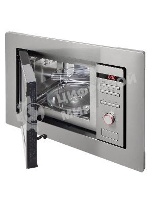 Встраиваемая микроволновая печь Hansa AMM20BEIH нержавеющая сталь, 20 л, 800 Вт, переключатели - кнопки/поворотный механизм