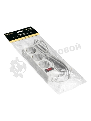 Удлинитель ExeGate EC-3-5W EX279353RUS белый, 5 м, евровилка, 3 розетки, 2200 Вт