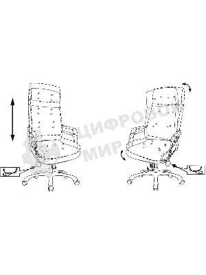 Кресло Бюрократ DAO/WHITE белый, кожа