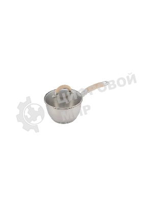 Ковш MALLONY Fortuna нержавеющая сталь, с крышкой 1,65 л, диаметр 16 см, капсулированное дно
