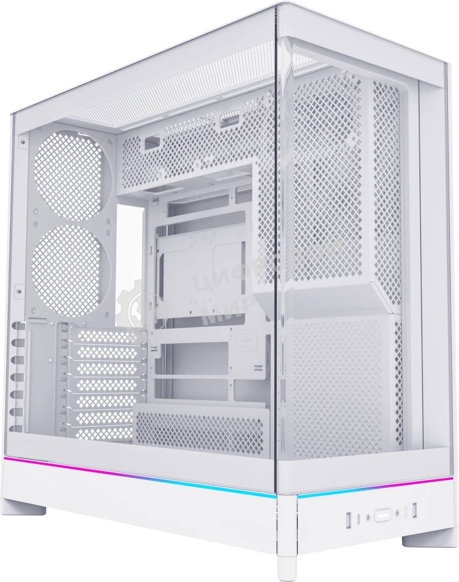 Компьютерный корпус Montech HS02 белый без БП ATX 4x140мм 2xUSB 3.0 audio bott PSU