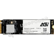 Накопитель SSD AGI AI298, 512Gb, PCIe 3.0 x4, M.2 2280, NVMe, R/W 2200/1300