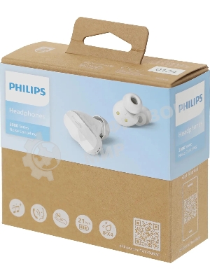 Наушники TWS Philips TAT3508WT/00 белый, внутриканальные, Bluetooth, активное шумоподавление, до 21 ч