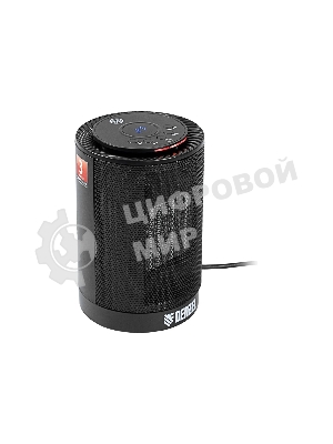 Тепловентилятор керамический Denzel DTFC-1200, черный, 600/1200 Вт, 12 м2, 3 режима, термостат