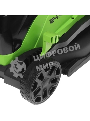 Газонокосилка аккумуляторная GreenWorks GD24LM33k2, 24v, 33 см, 1хАКБ 2Ач и ЗУ (2516107UA)