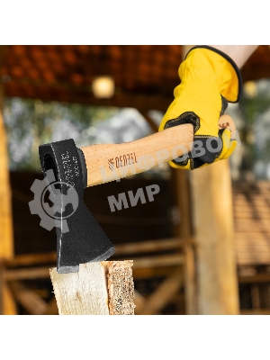 Топор Denzel 600 г, кованый, буковое топорище