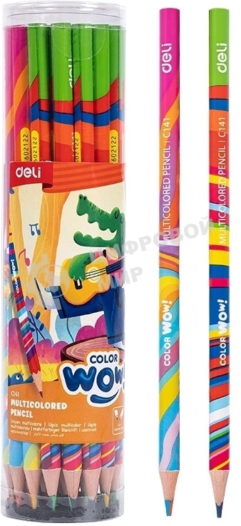 Карандаши цв. Deli EC141 Colorwow 3мм кругл. туба (28шт) 28 карандашей