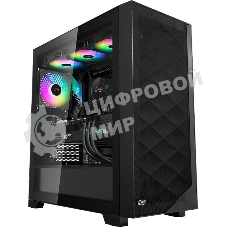 Компьютерный корпус PCCooler C3D510 BK ARGb, Tempered Glass Full Tower, Black, TG, 0.7 SPCC, 3x120мм ARGb E-ATX, ATX, mATX, mITX 170/390/410мм 2x2.5