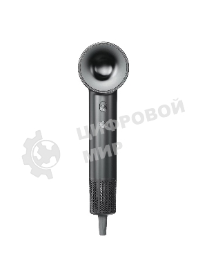 Фен Haier HHD-603 графитовый, 1600 Вт, компактный, ионизация