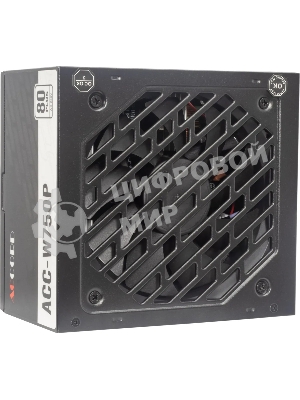 Блок питания Accord ACC-W750P, 750Вт, 80 PLUS WHITE, 120мм, черный