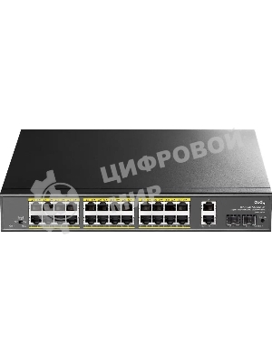 Коммутатор Cudy GS1026PS2, (L2) 26x1 Гбит/с 2xКомбо(1000BASE-T/SFP), 2SFP, 24PoE, 300W, неуправляемый