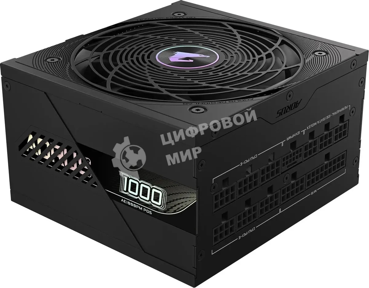 Блок питания Gigabyte ATX 1000W GP-AE1000PM PG5 Gen.5 80 PLUS platinum (20+4pin) APFC 120мм fan 16xSATA Cab Manag RTL