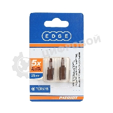 Бита EDGE by PATRIOT T15, сталь S2, длина 25 мм, 2шт в блистере