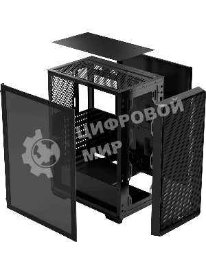 Компьютерный корпус Ocypus Gaммa C60 BK ATX/win/black/no PSU/Tempered Glass