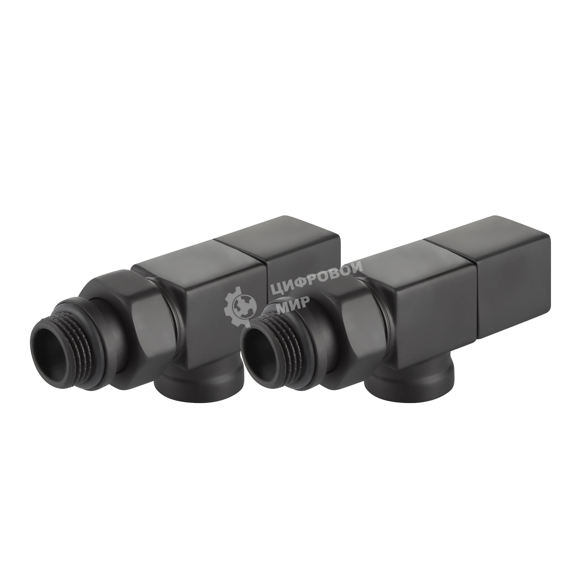 Набор дизайн-вентилей CUBE, осевой черный 1/2