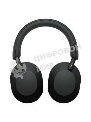 Беспроводные/проводные наушники Sony WH-1000XM5 черный, полноразмерные, Bluetooth + проводной, активное шумоподавление, до 30 ч