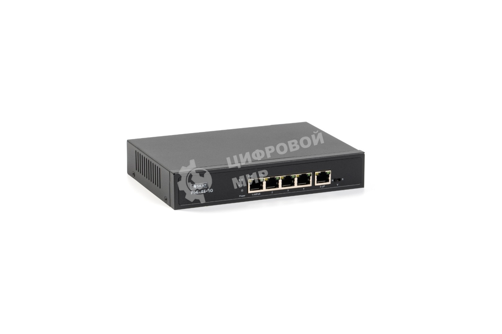 Коммутатор SKAT PoE-4E-1G PoE Plus 65Вт порты: 4-Ethernet 1-Uplink