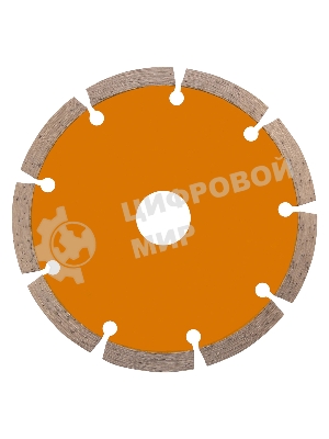 Диск алмазный отрезной Denzel ф125 х 22,2 мм, Сегментный, сухое резание