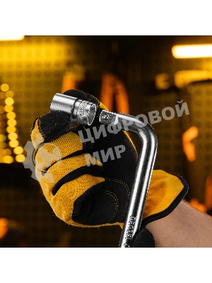 Вороток Г-образный Denzel 250x50 мм, квадрат 1/2