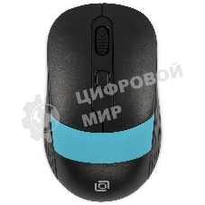 Мышь беспроводная Oklick 310MW черный/синий, 3200 dpi, радиоканал, USB, кнопки - 4