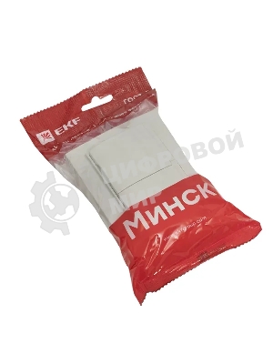 Розетка EKF ERR16-129-200-44 Минск 2-м СП 16А IP44 с заземлением, с защитными шторками, с крышкой, белая