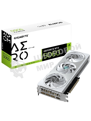 Видеокарта Gigabyte PCI-E 5.0 GV-N5060AERO OC-8GD 1.0 NVIDIA GeForce RTX 5060 8Gb 128bit GDDR7 2595/28000 HDMIx1 DPx3 HDCP Ret