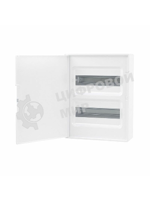 Щиток DKC F24W1WW 24 мод настенный с бел. дверцей с 4 шинами PEN (2шт на 8 отв. и 2шт на 6 отв) белый